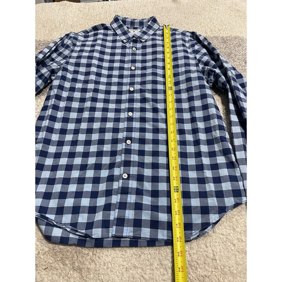 Bonobos Men's Size Medium Plaid Button Down Casual Long Sleeve Shirt Blue - Picture 7 of 11
